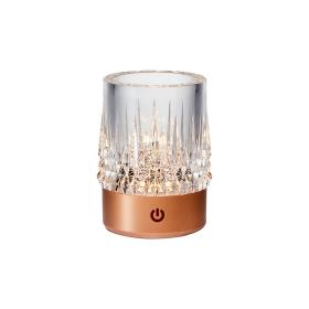 M9085  Lax Rechargeable Battery Operated Table Lamp, 1W LED, 3000K, 3-Step Dimmable, IP44, Rose Gold